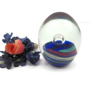 CLEARANCE...Vintage Paperweight Large Glass Egg